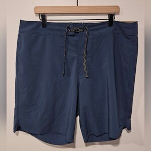 Patagonia Men’s Navy Blue Wavefarer Swim Board Shorts Unlined Size 38